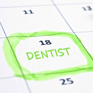 The word Dentist written on a calendar